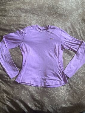 Nike Lavender Dry Fit Long-Sleeve Crew